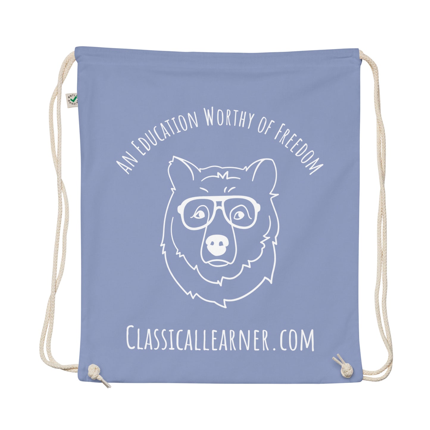 Organic cotton drawstring bag